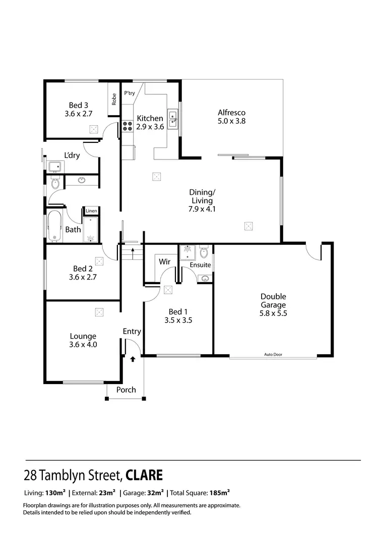 Floorplan of Homely house listing, 28 Tamblyn Street, Clare SA 5453