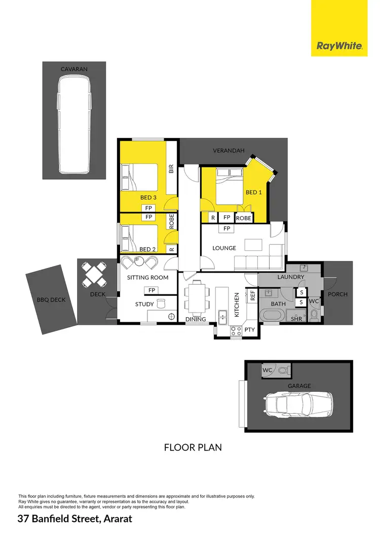 Floorplan of Homely house listing, 37 Banfield Street, Ararat VIC 3377