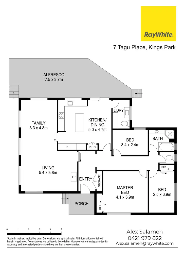 Floorplan of Homely house listing, 7 Tagu Place, Kings Park NSW 2148