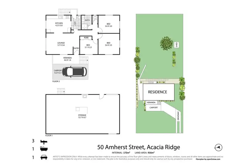 Floorplan of Homely house listing, 50 Amherst Street, Acacia Ridge QLD 4110