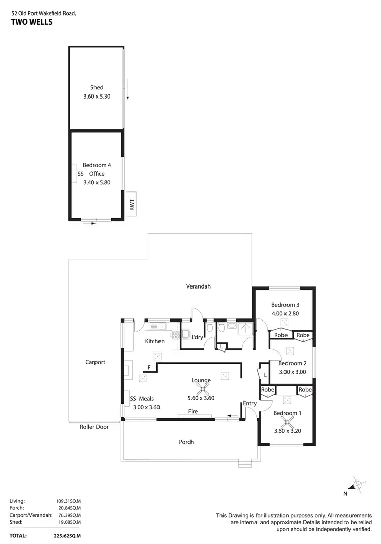 Floorplan of Homely house listing, 52 Old Port Wakefield Road, Two Wells SA 5501
