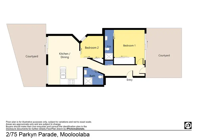 Floorplan of Homely apartment listing, 2/75 Parkyn Parade, Mooloolaba QLD 4557