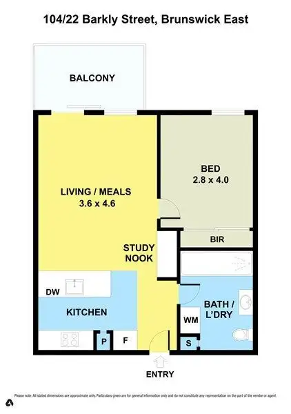 Floorplan of Homely apartment listing, 140/22 Barkly Street, Brunswick East VIC 3057