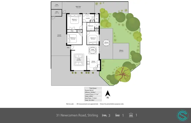 Floorplan of Homely house listing, 31 Newcomen Road, Stirling WA 6021