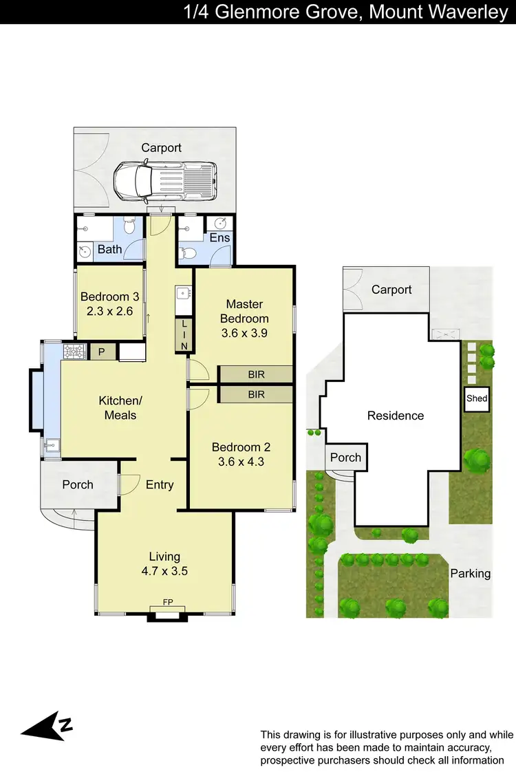 Floorplan of Homely unit listing, 1/4 Glenmore Grove, Mount Waverley VIC 3149