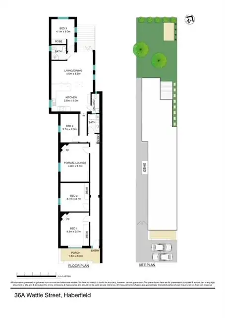 Floorplan of Homely house listing, 36A Wattle Street, Haberfield NSW 2045