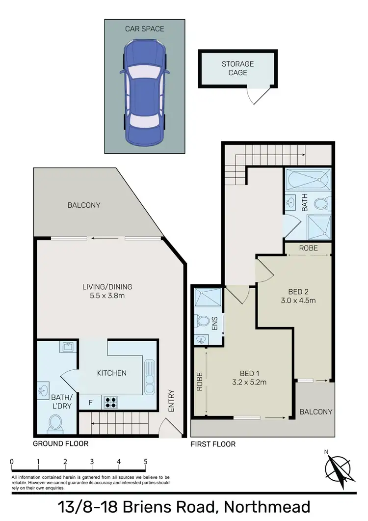 Floorplan of Homely apartment listing, 13/8-18 Briens Road, Northmead NSW 2152