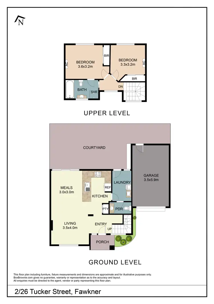 Floorplan of Homely townhouse listing, 2/26 Tucker Street, Fawkner VIC 3060