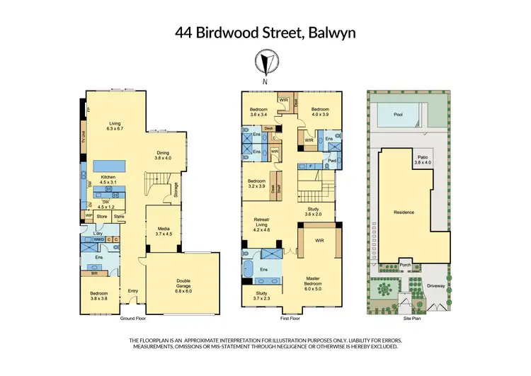 Floorplan of Homely house listing, 44 Birdwood Street, Balwyn VIC 3103