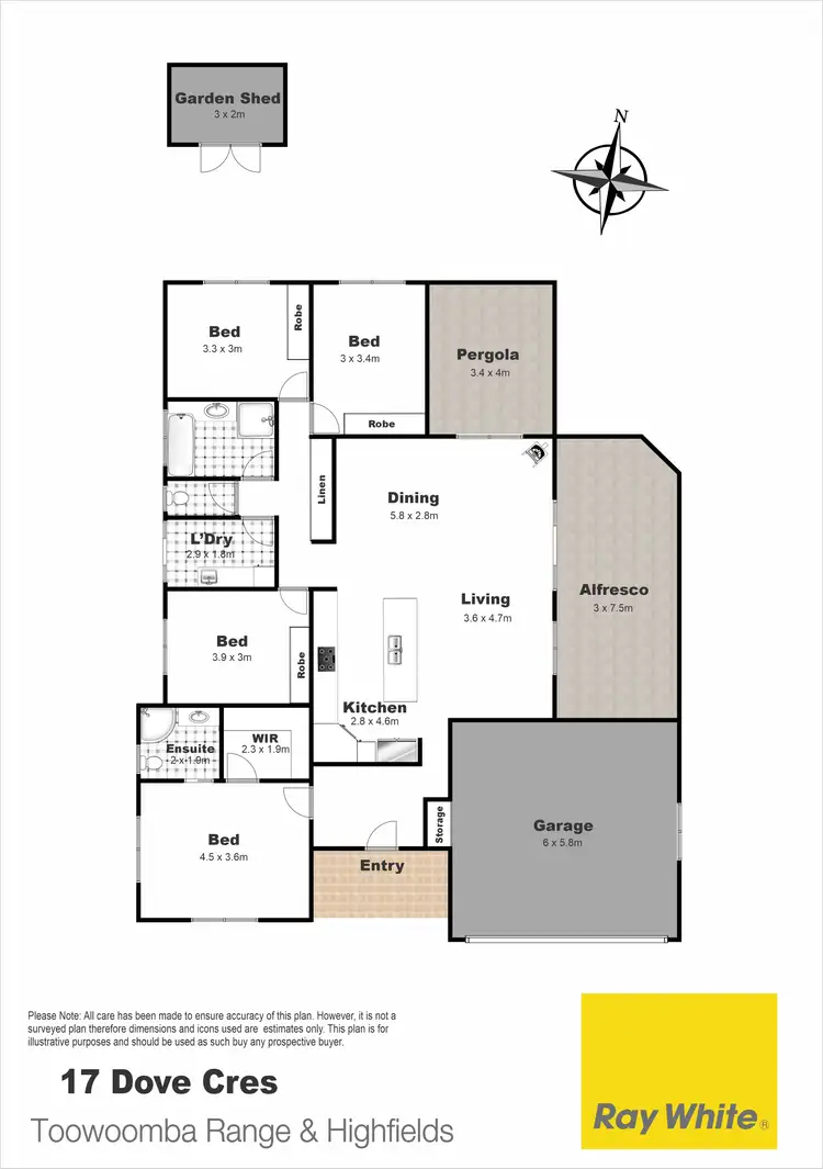 Floorplan of Homely house listing, 17 Dove Crescent, Kleinton QLD 4352