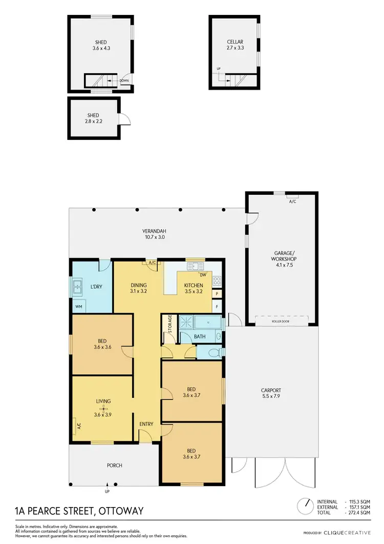 Floorplan of Homely house listing, 1a Pearce Street, Ottoway SA 5013
