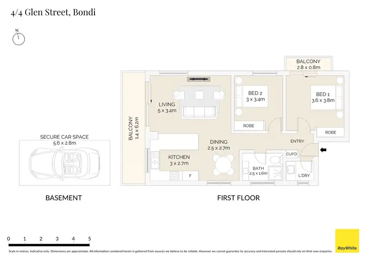 Floorplan of Homely apartment listing, 4/4 Glen Street, Bondi NSW 2026
