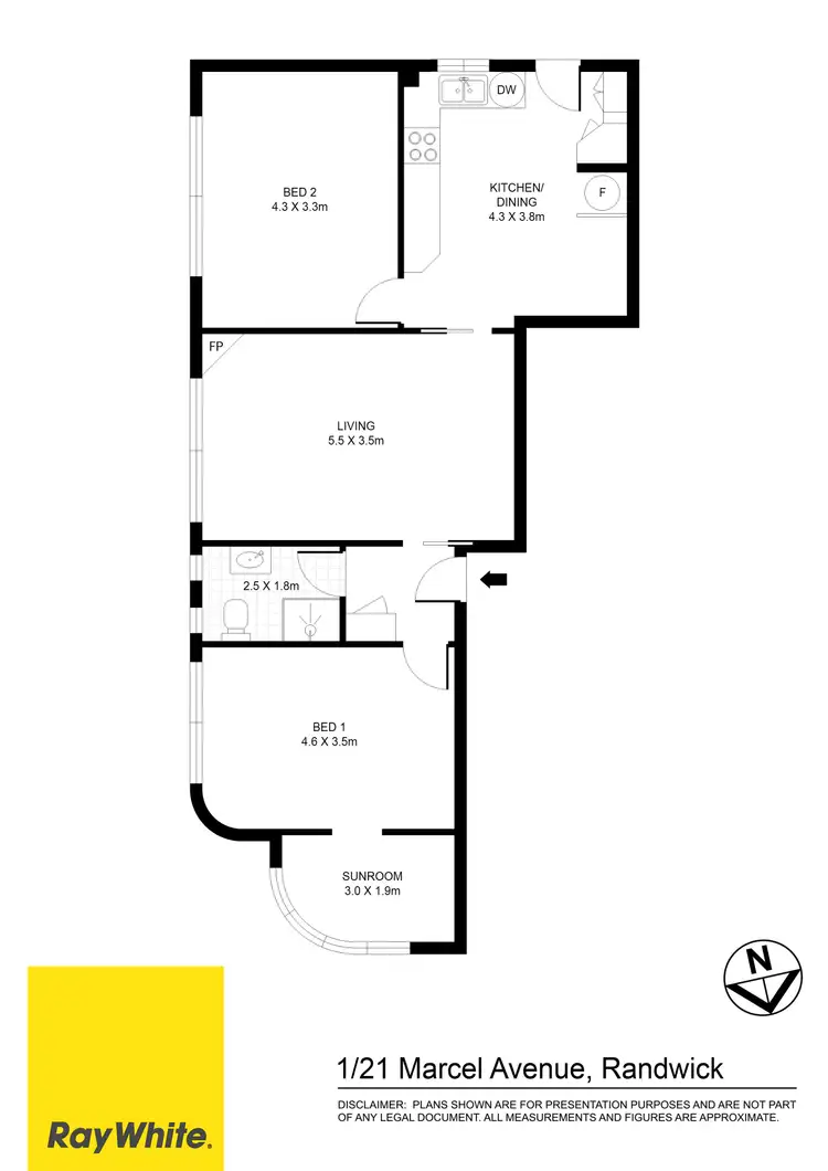 Floorplan of Homely apartment listing, 1/21 Marcel Avenue, Randwick NSW 2031