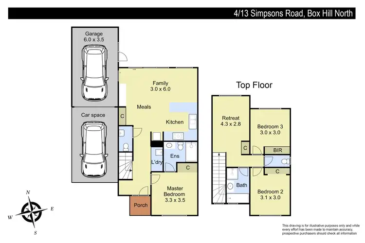 Floorplan of Homely townhouse listing, 4/13 Simpsons Road, Box Hill VIC 3128