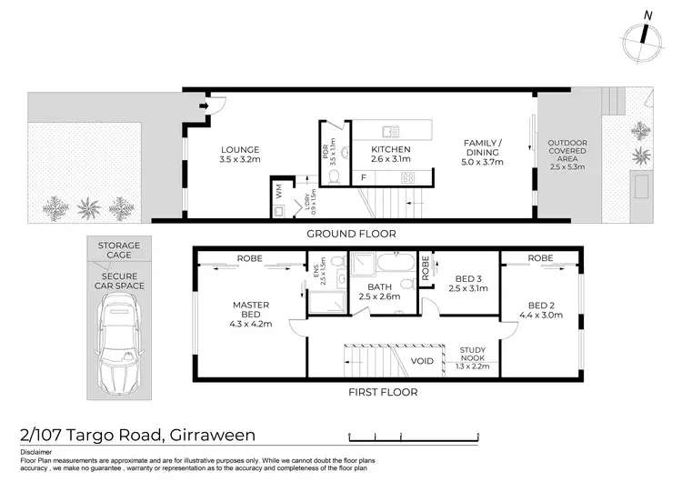 Floorplan of Homely townhouse listing, 2/207 Targo Road, Girraween NSW 2145