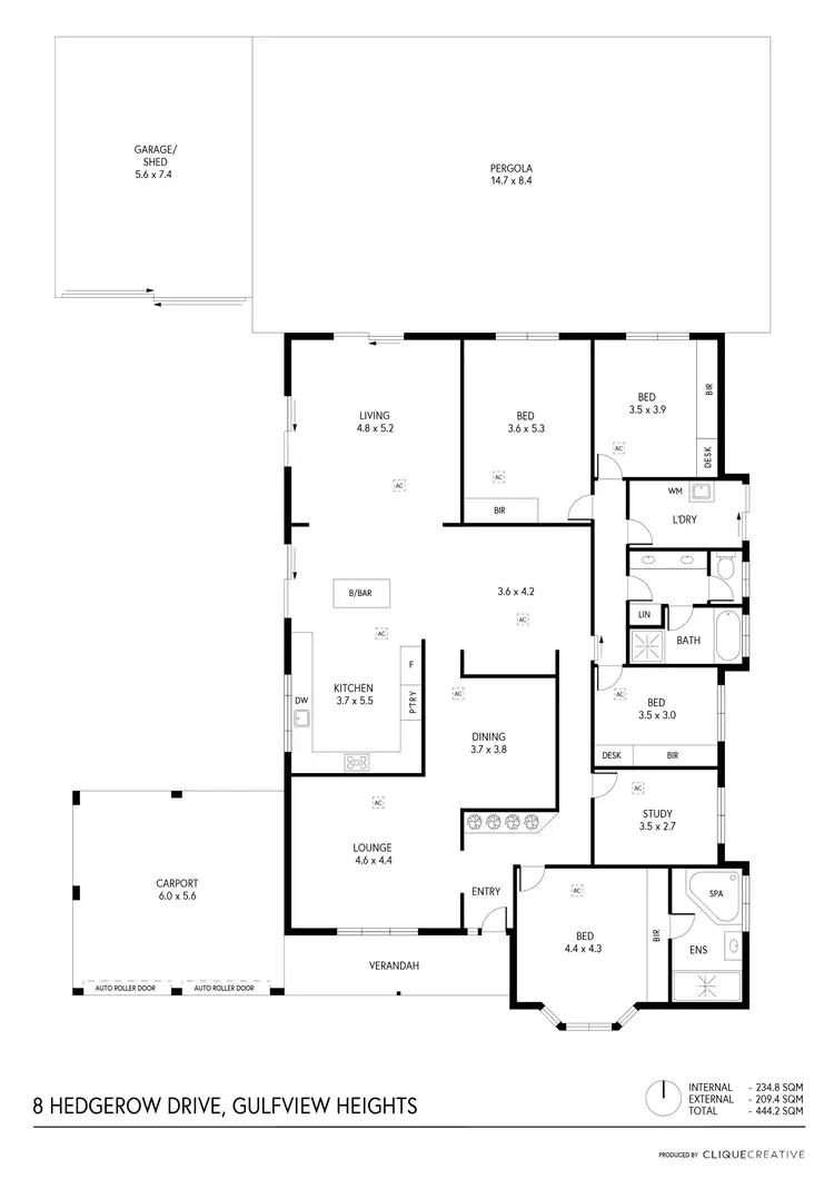 Floorplan of Homely house listing, 8 Hedgerow Drive, Gulfview Heights SA 5096