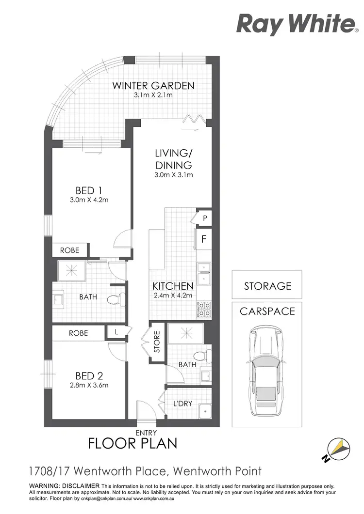 Floorplan of Homely apartment listing, 1708/17 Wentworth Place, Wentworth Point NSW 2127