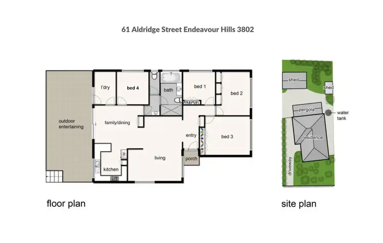 Floorplan of Homely house listing, 61 Aldridge Street, Endeavour Hills VIC 3802