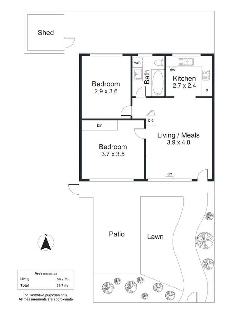 Floorplan of Homely unit listing, 3/114 Cashel Street, St Marys SA 5042