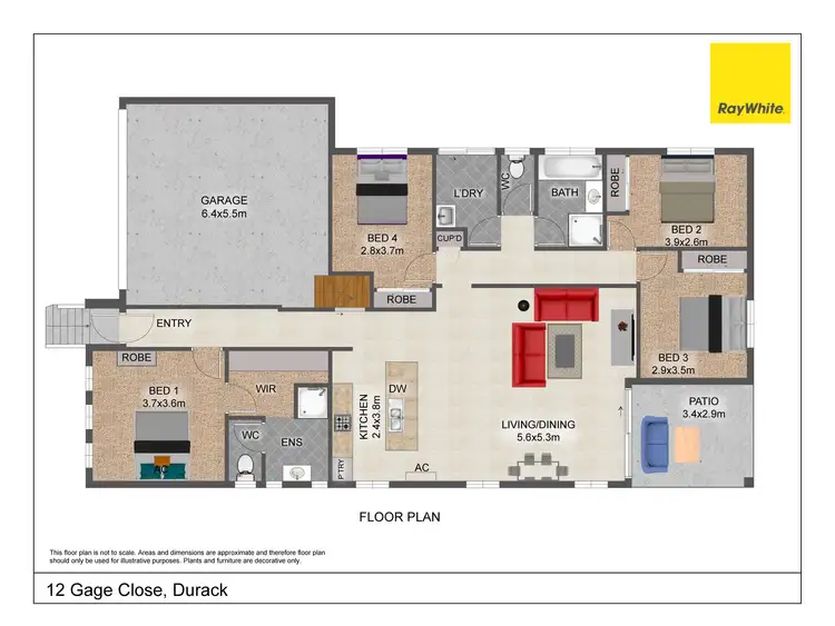 Floorplan of Homely house listing, 12 Gage Close, Durack QLD 4077