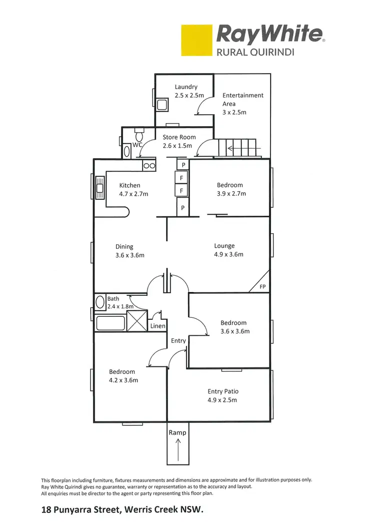Floorplan of Homely house listing, 18 Punyarra Street, Werris Creek NSW 2341