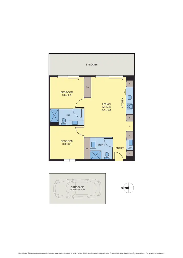 Floorplan of Homely apartment listing, 402/85 Nicholson Street, Brunswick East VIC 3057