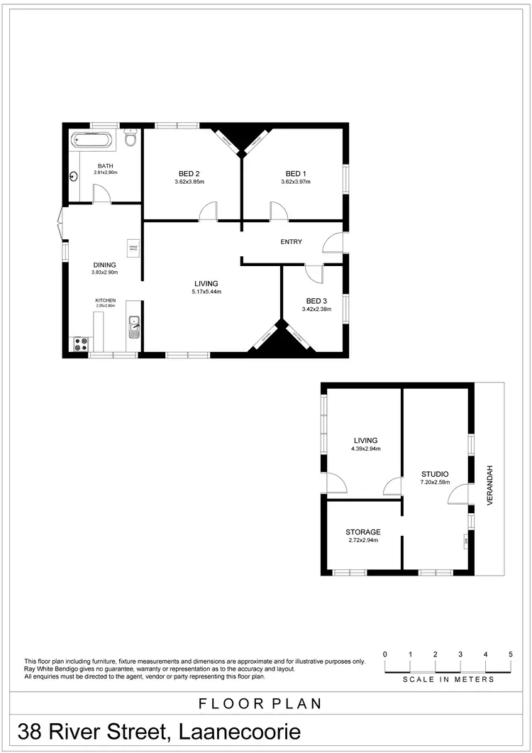 Floorplan of Homely house listing, 38 River Street, Laanecoorie VIC 3463