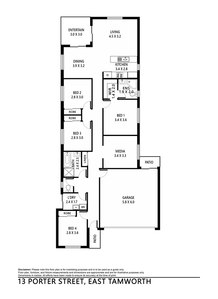 Floorplan of Homely house listing, 13 Porter Street, Tamworth NSW 2340