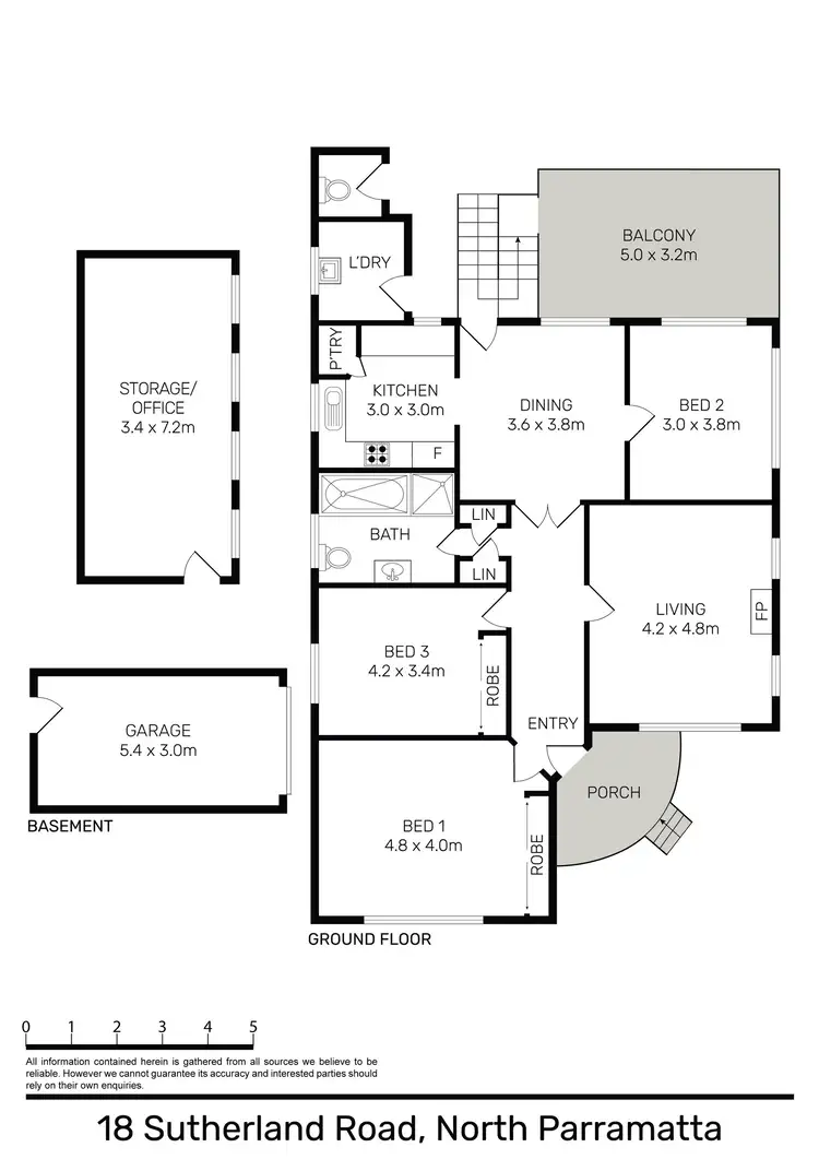 Floorplan of Homely house listing, 18 Sutherland Road, North Parramatta NSW 2151
