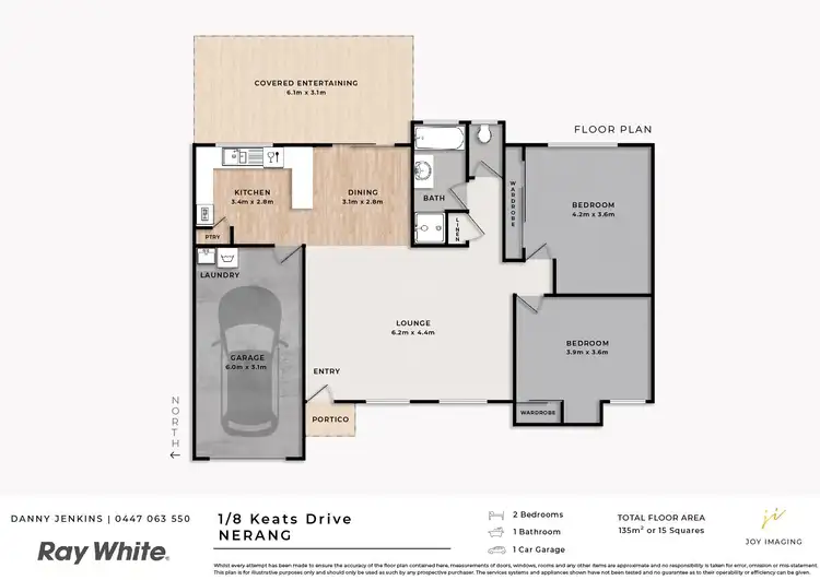 Floorplan of Homely house listing, 1/8 Keats Place, Nerang QLD 4211
