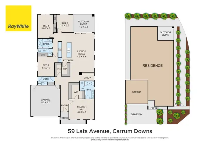Floorplan of Homely house listing, 59 Lats Avenue, Carrum Downs VIC 3201