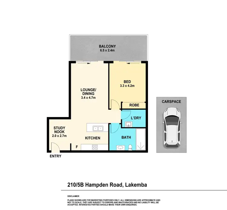 Floorplan of Homely apartment listing, 210/5B Hampden Road, Lakemba NSW 2195