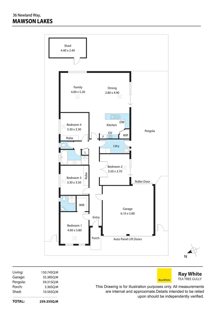 Floorplan of Homely house listing, 36 Newland Way, Mawson Lakes SA 5095