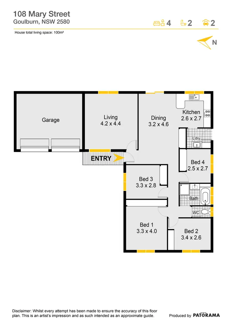 Floorplan of Homely house listing, 108 Mary Street, Goulburn NSW 2580