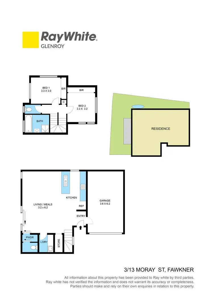 Floorplan of Homely townhouse listing, 3/13 Moray Street, Fawkner VIC 3060