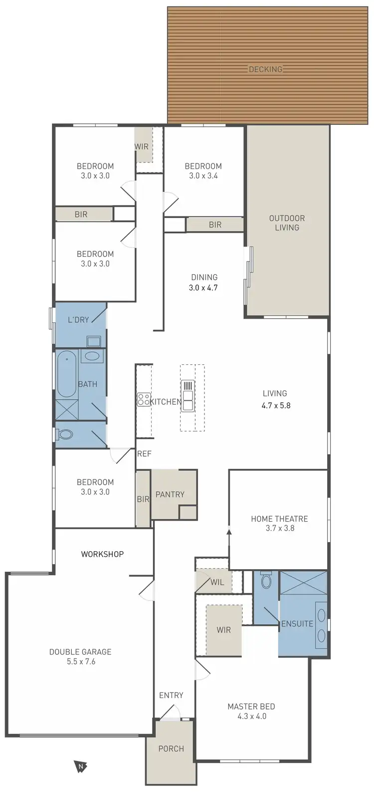 Floorplan of Homely house listing, 25 Ruthven Way, Mambourin VIC 3024
