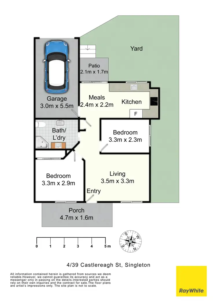Floorplan of Homely unit listing, 4/39 Castlereagh Street, Singleton NSW 2330