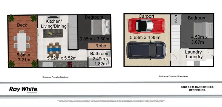 Floorplan of Homely unit listing, 3/33 Card Street, Berserker QLD 4701