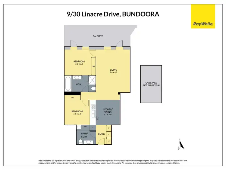 Floorplan of Homely apartment listing, 9/30 Linacre Drive, Bundoora VIC 3083