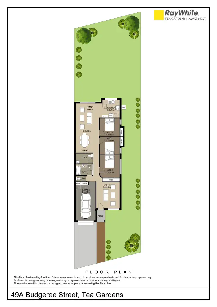 Floorplan of Homely semi-detached listing, 49A Budgeree Street, Tea Gardens NSW 2324