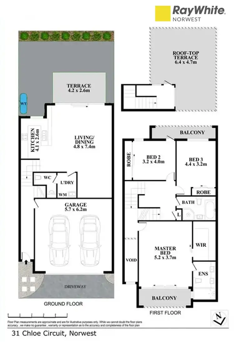 Floorplan of Homely townhouse listing, 31 Chloe Circuit, Norwest NSW 2153