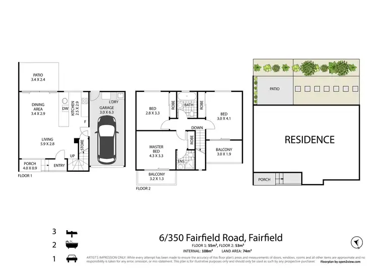Floorplan of Homely townhouse listing, 6/350 Fairfield Road, Yeronga QLD 4104
