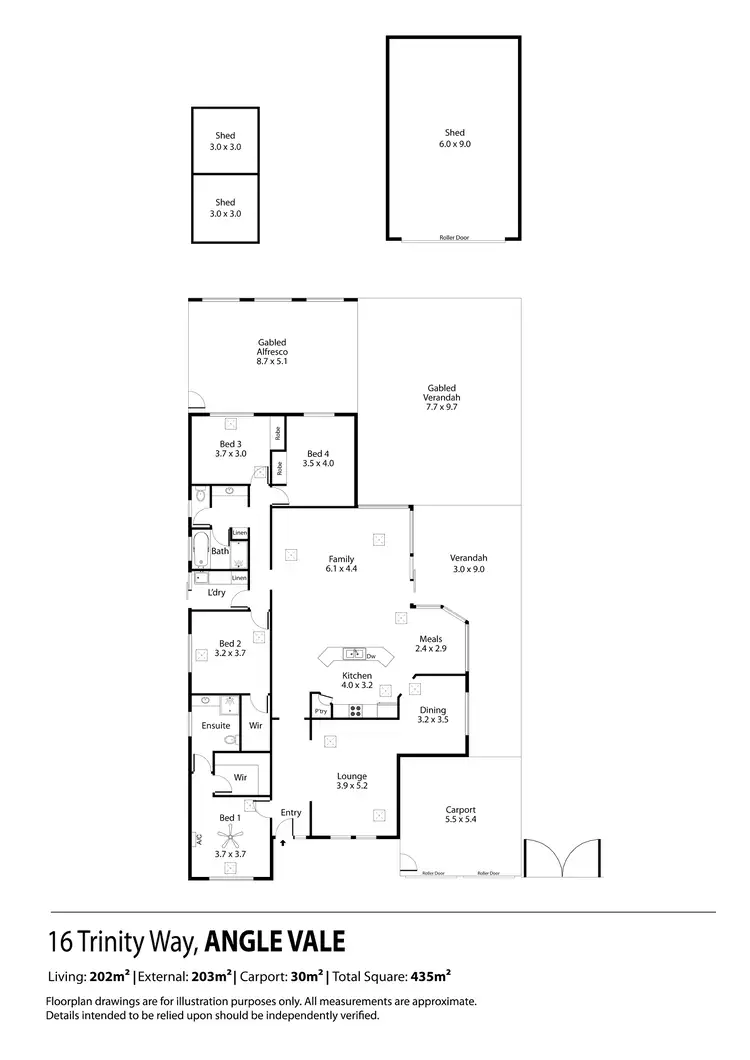 Floorplan of Homely house listing, 16 Trinity Way, Angle Vale SA 5117