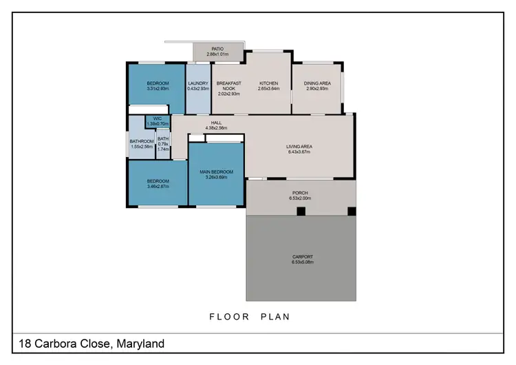 Floorplan of Homely house listing, 18 Carbora Close, Maryland NSW 2287