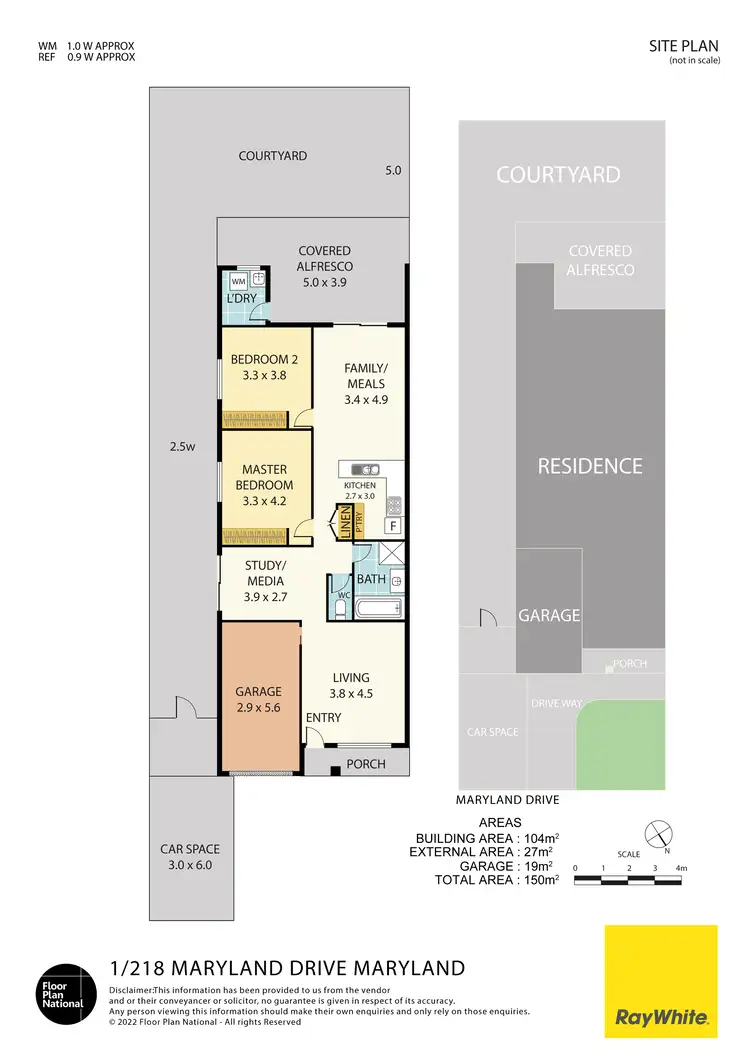 Floorplan of Homely unit listing, 1/218 Maryland Drive, Maryland NSW 2287