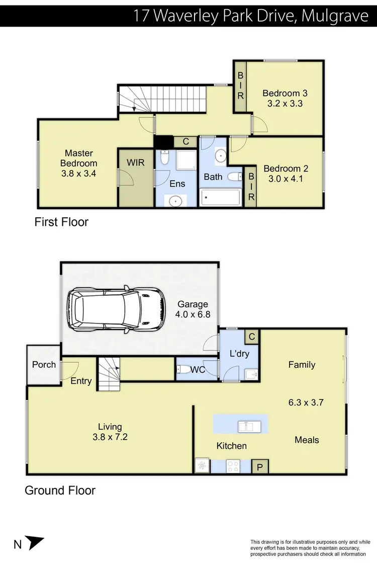 Floorplan of Homely house listing, 17 Waverley Park Drive, Mulgrave VIC 3170