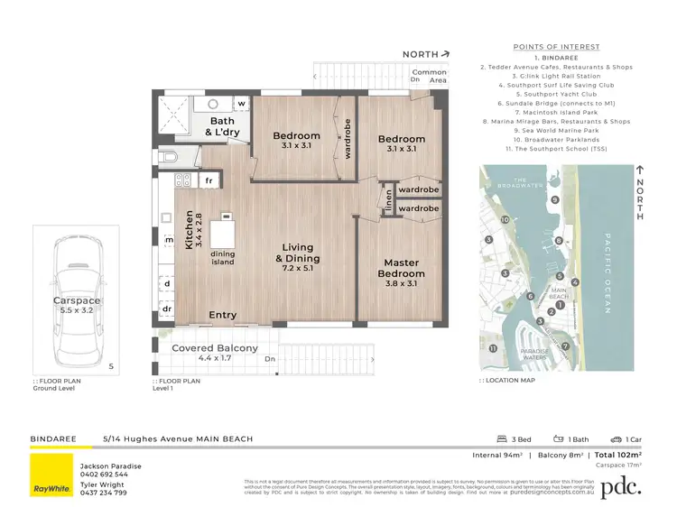 Floorplan of Homely unit listing, 5/14 Hughes Avenue, Main Beach QLD 4217