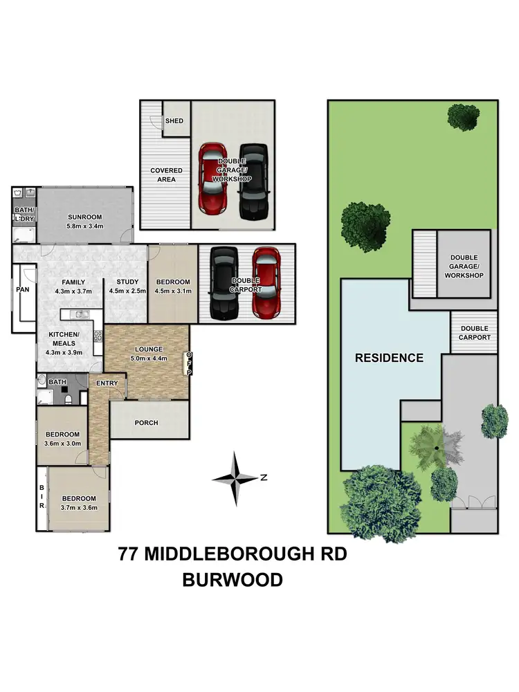 Floorplan of Homely house listing, 77 Middleborough Road, Burwood VIC 3125