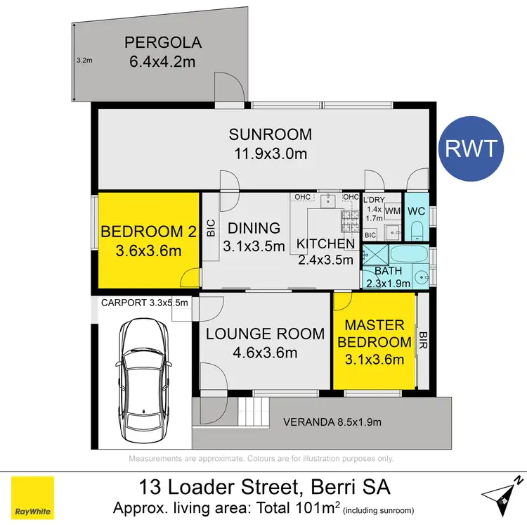 Floorplan of Homely house listing, 13 Loader Street, Berri SA 5343