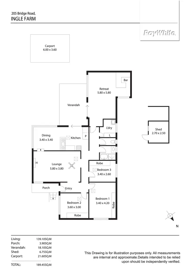 Floorplan of Homely house listing, 205 Bridge Road, Ingle Farm SA 5098